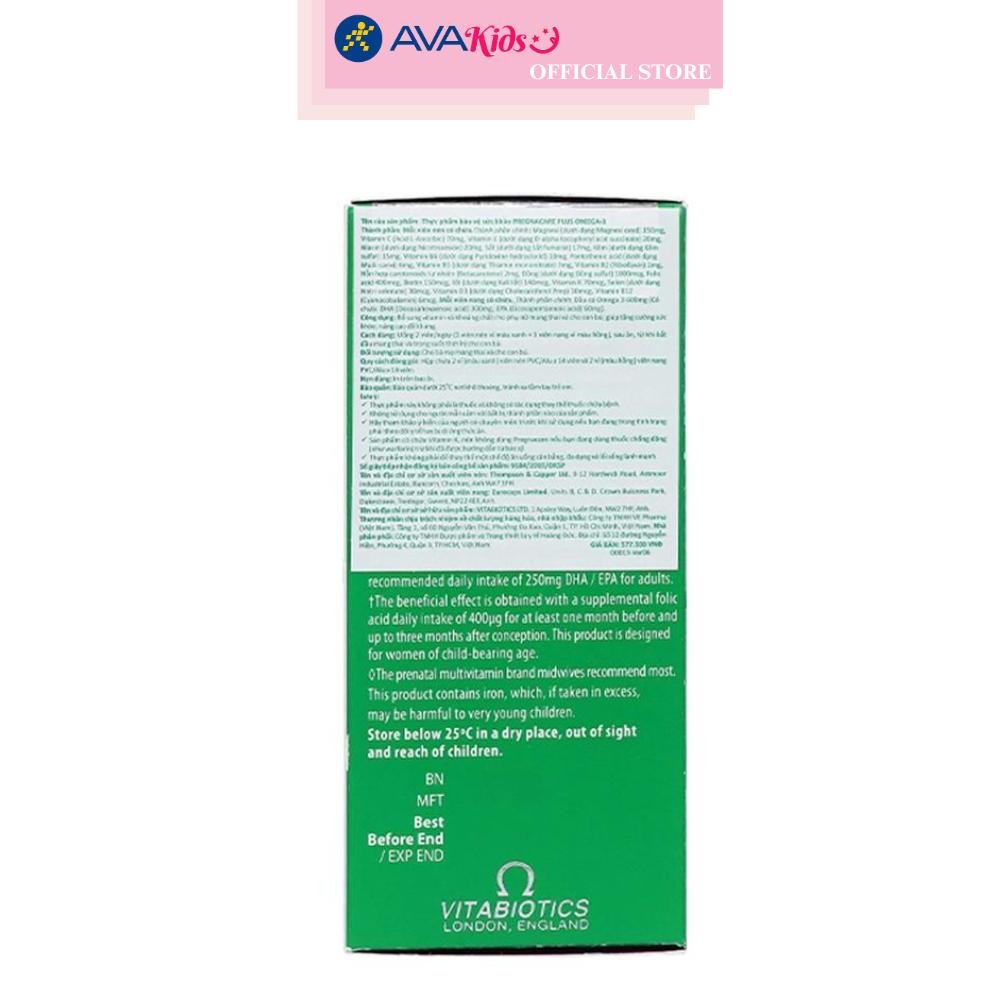 Viên uống Vitabiotics Pregnacare Plus Omega 3 bổ sung vitamin và khoáng chất 56 viên
