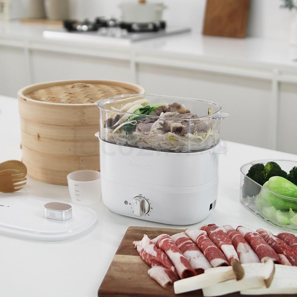 Nồi Hấp Thực Phẩm, Hấp Trứng Đa Năng Lacuzin- LCZ060, Chất Liệu Thép Không Gỉ, Nội Địa Hàn, BH 12 Tháng