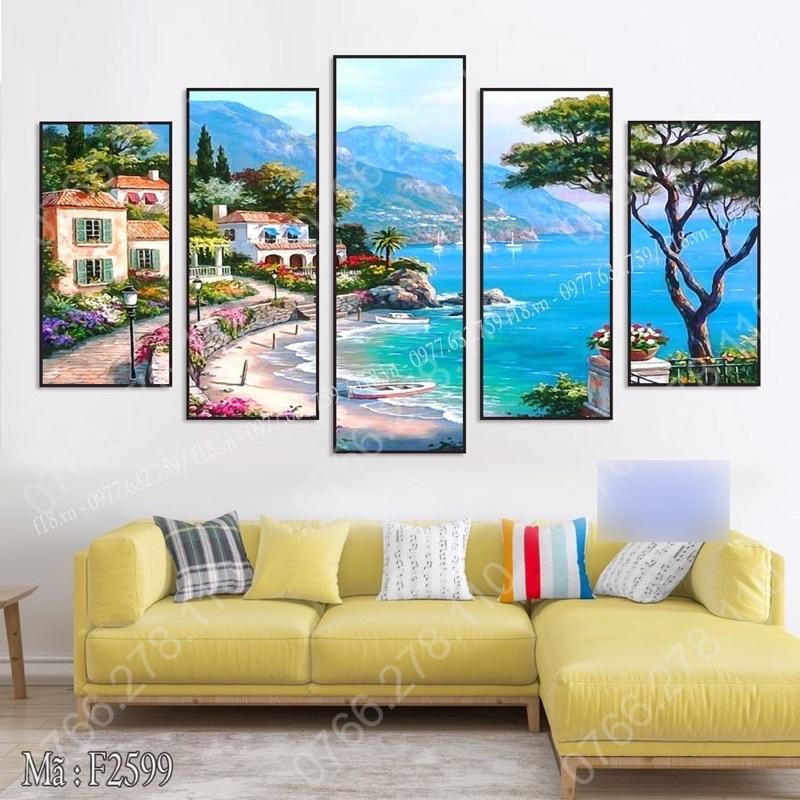 Tranh bộ 5 / tranh tráng gương/ tranh 3d cao cấp/ tranh phòng khách/spa/phòng ngủ