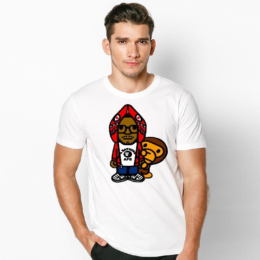 Áo thun nam in hình A Bathing Ape 305na
