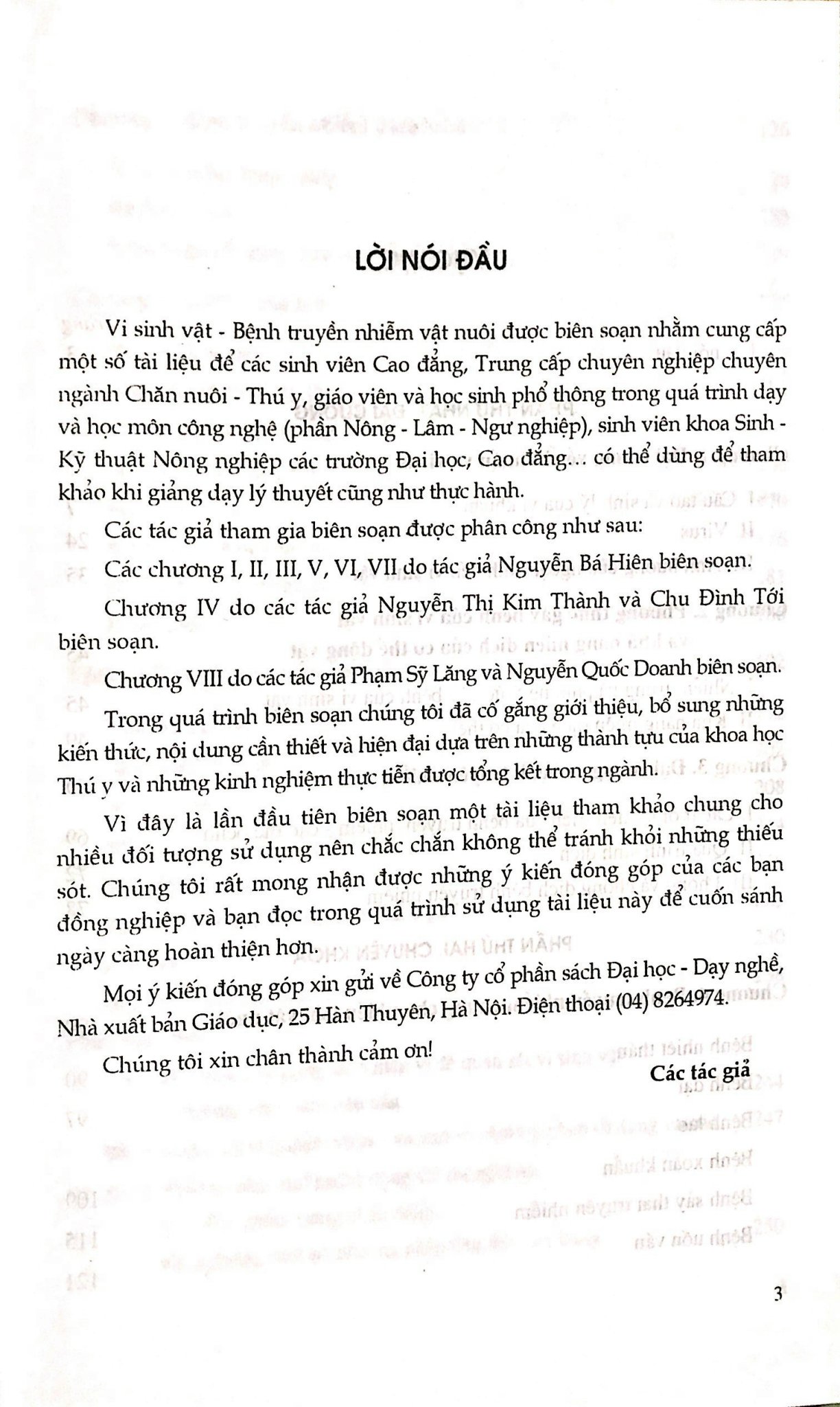 Vi Sinh Vật Bệnh Truyền Nhiễm Vật Nuôi