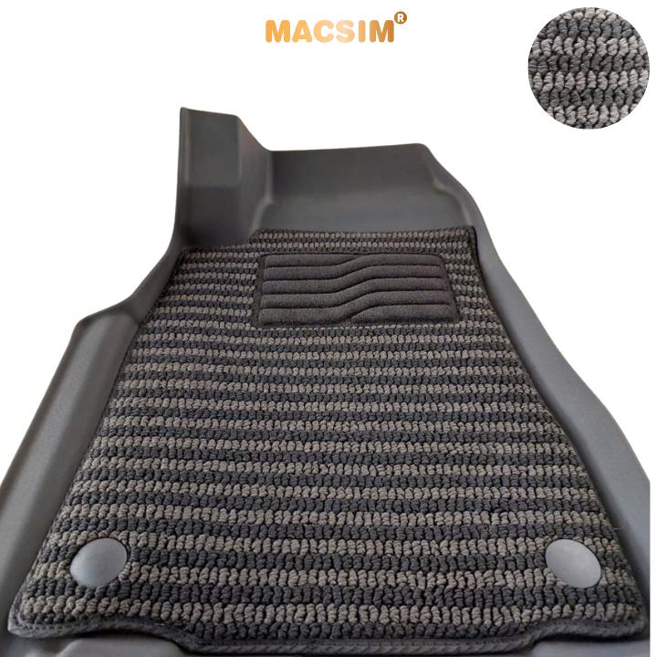 Thảm Lót Sàn 2 Lớp TPE Macsim Isuzu D-max 2015-2021 Chuẩn Form, Bền, Không Mùi (sd3 xám đen ct)
