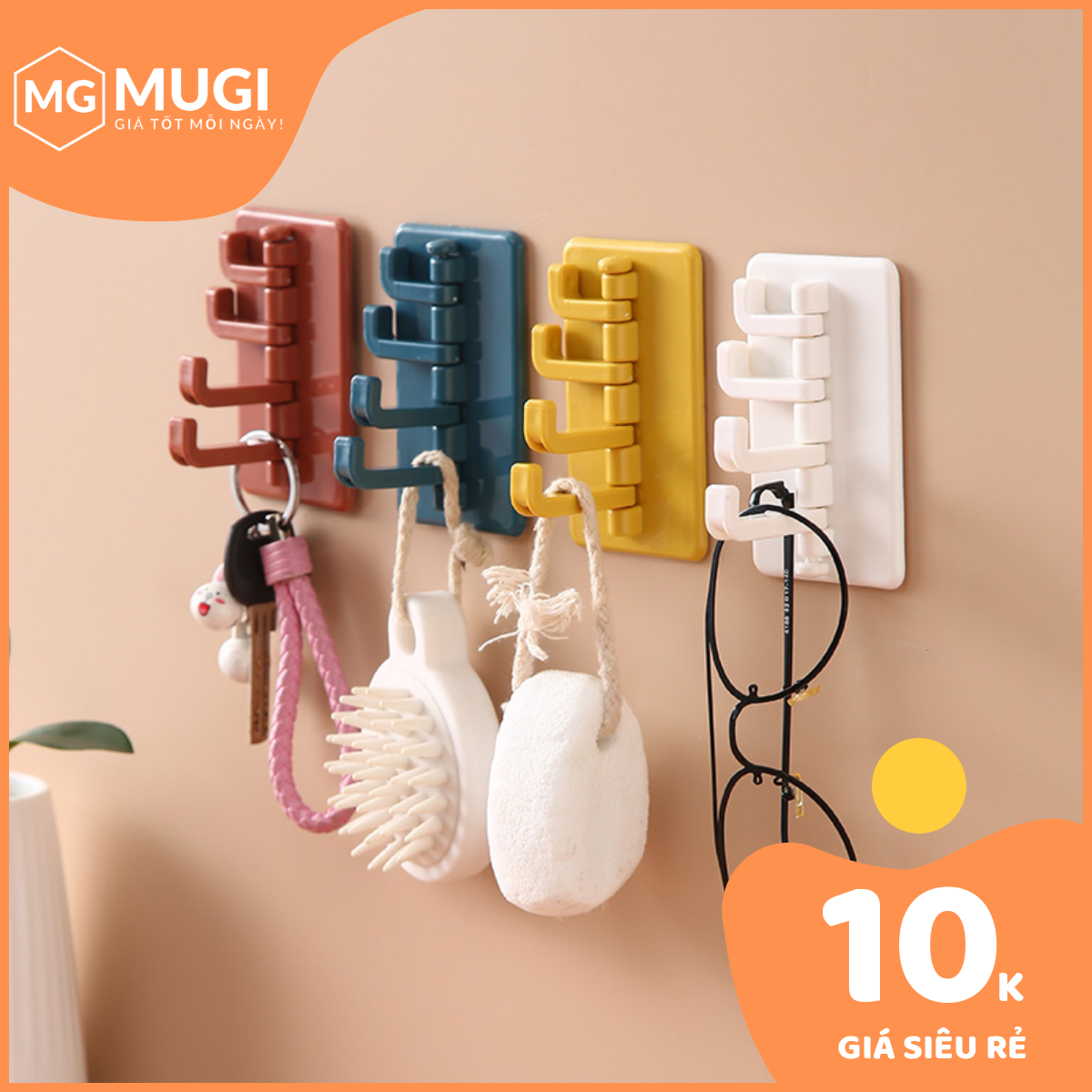 Móc treo dán tường tiện lợi - Móc dán tường đa năng