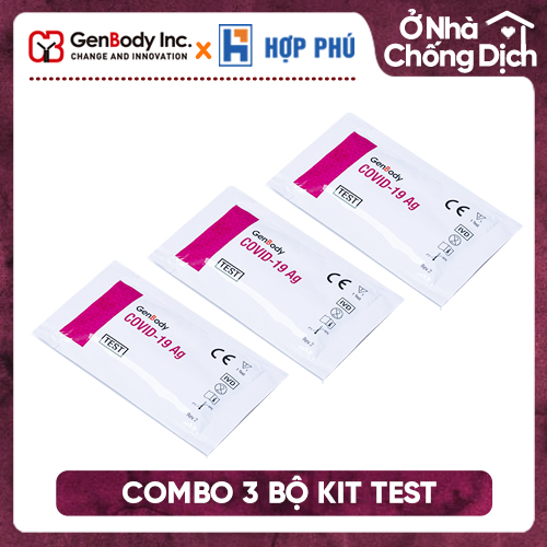 [SHIP 2H] - 3 bộ Test nhanh Hàn Quốc GenBody COVlD-19 Ag cho kết quả nhanh chỉ 15 phút (Dành cho 3 người)