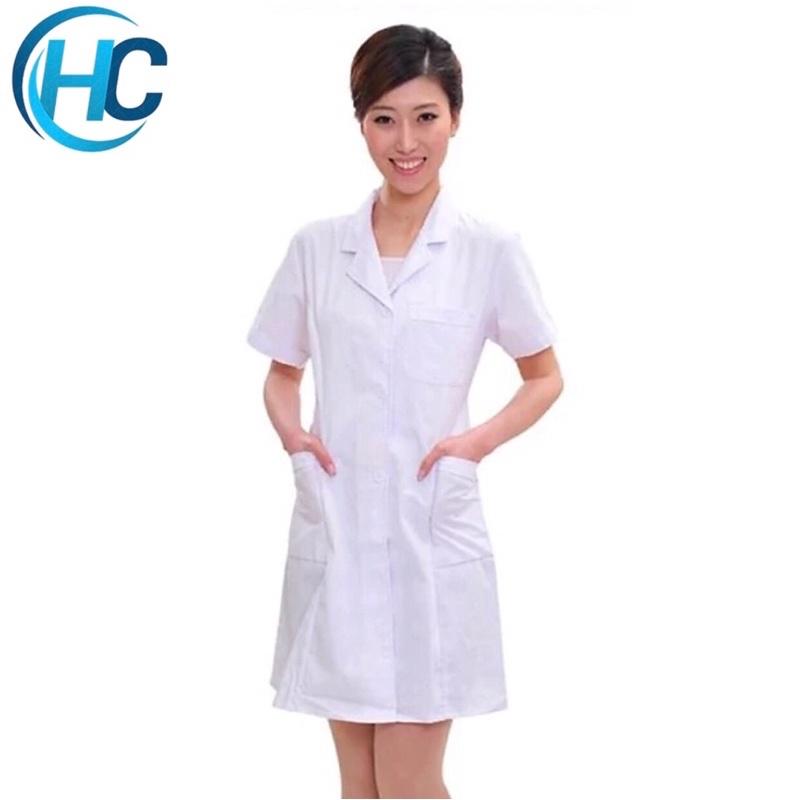 Áo Blouse Trắng Nam, Nữ Bác Sĩ (Ngắn Tay, Dài Tay)