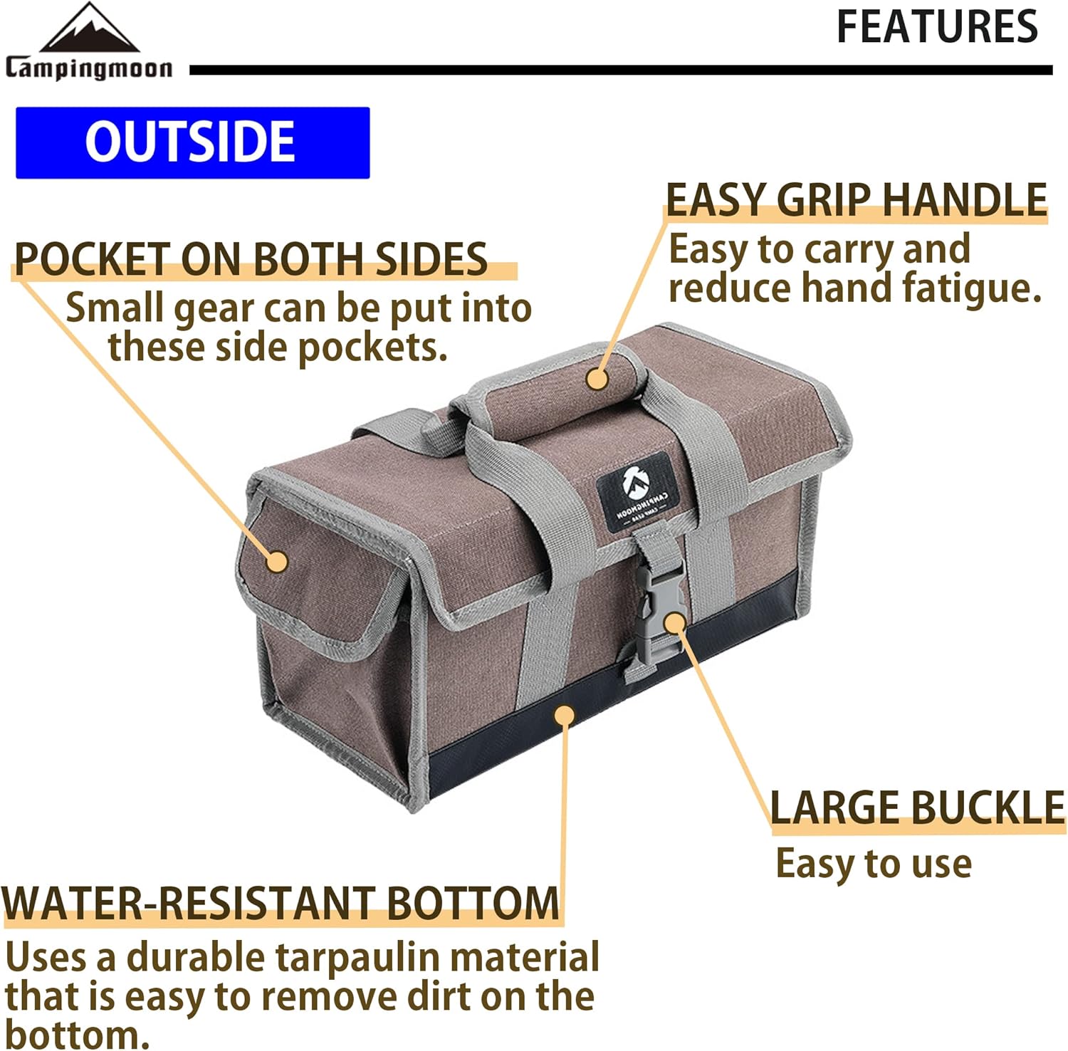 Túi đựng đồ dã ngoại canvas Campingmoon B-150C (S)