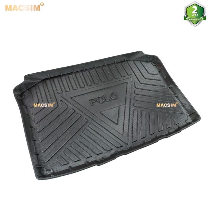 Thảm lót cốp Volkwagen Polo HB 2014-2018 nhãn hiệu Macsim chất liệu tpv cao cấp màu đen hàng loại 2