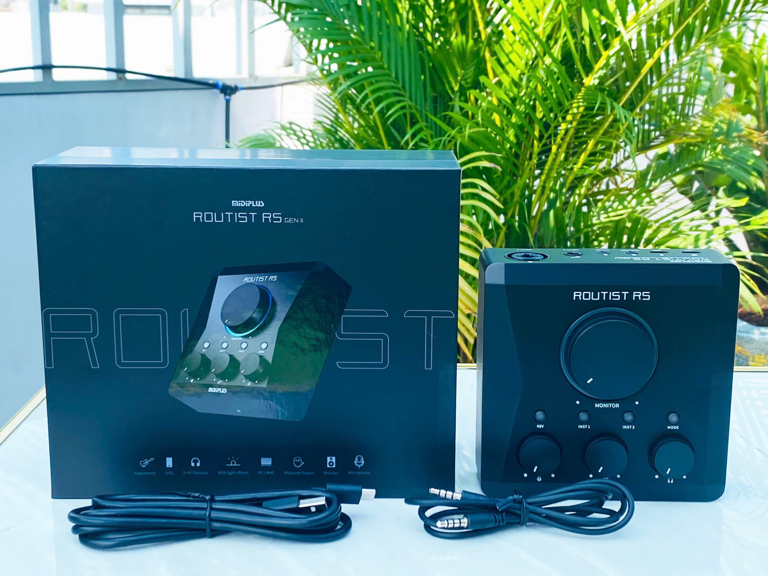 img Soundcard Chuyên Thu Âm Dùng Phần Mềm Livestream Chuyên Nghiệp Routist RS GEN II Tích Hợp Công Nghệ Xử Lý Âm Thanh, Hiệu Ứng Ánh Sáng RGB Hàng Cao Cấp Hàng Nhập Khẩu