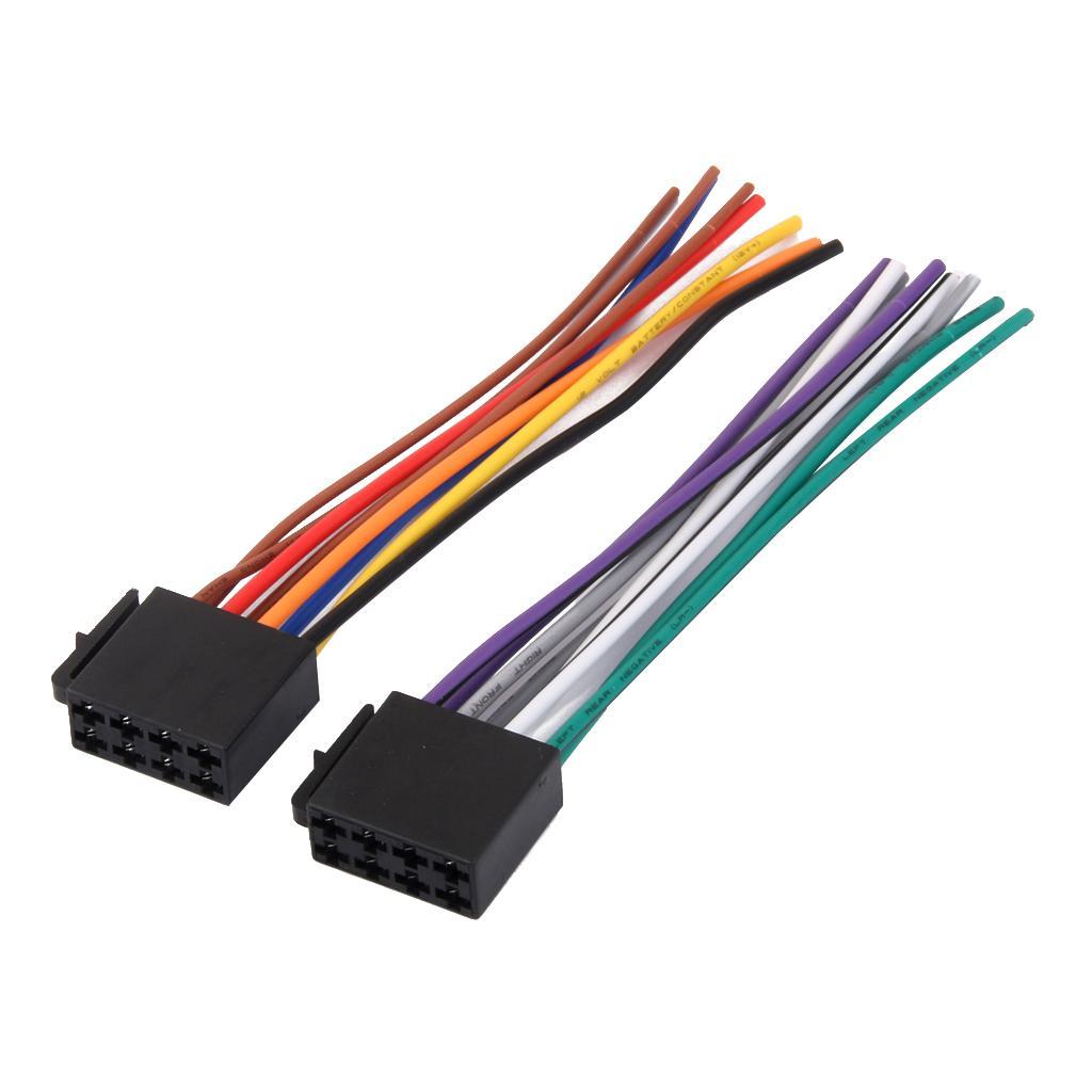 10X 2Pcs Radio Audio Stereo Install Car Wire Wiring Harness Cable for