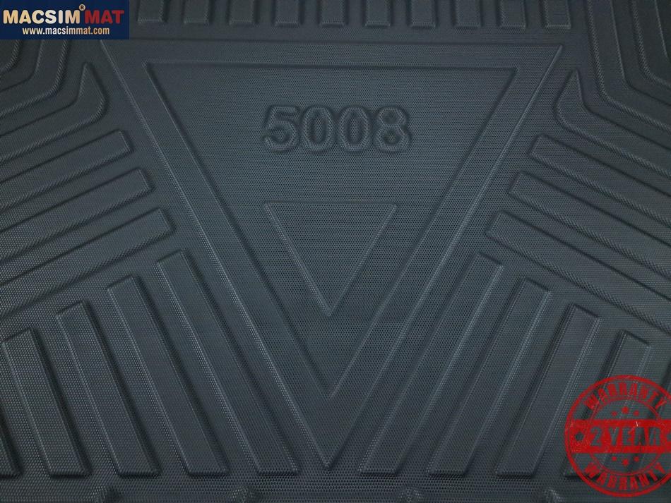 Thảm lót cốp Peugoet 5008 2013-nay nhãn hiệu Macsim chất liệu TPV cao cấp màu đen