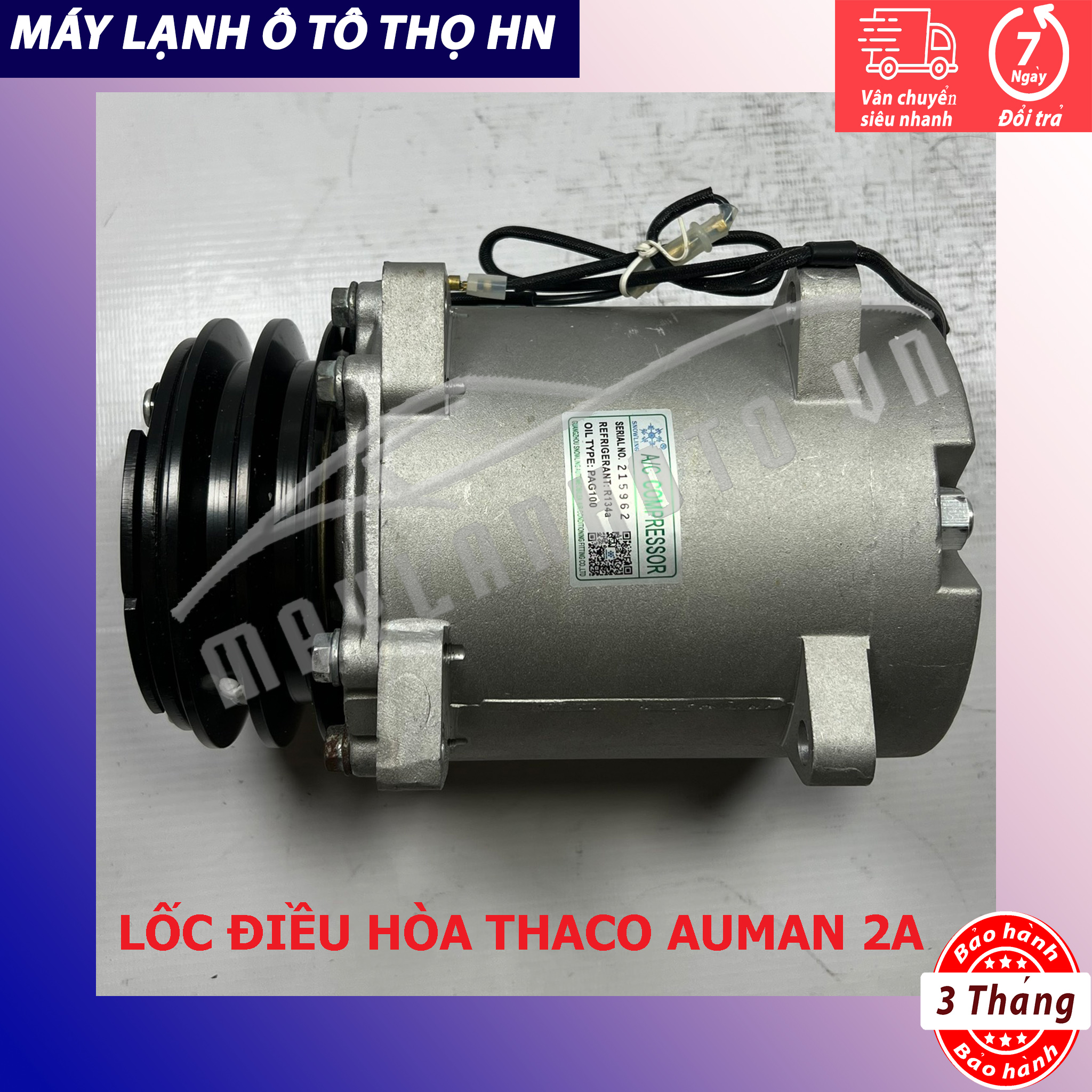 Lốc điều hòa Thaco Auman 2A 24V hàng Trung Quốc