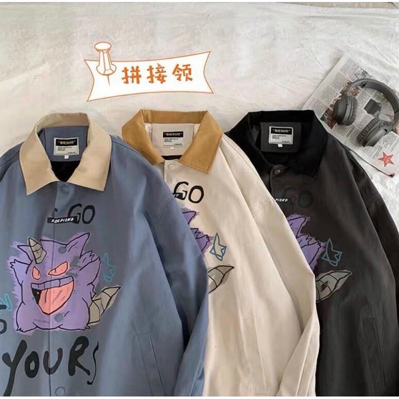 Áo Khoác Kaki Sơmi Chất Kaki Mịn Đẹp in YOURS Unisex - Form rộng Unisex Nam Nữ Couple đều mặc được