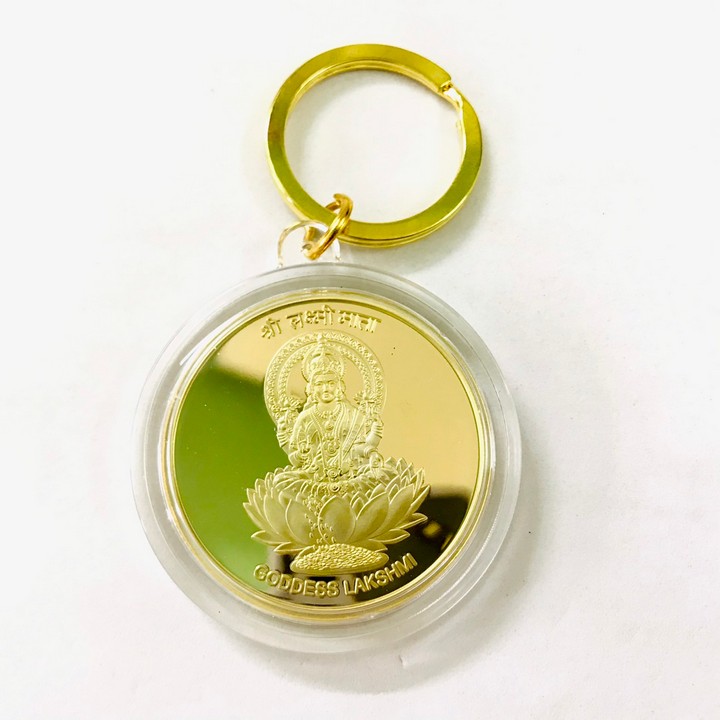 Móc Khóa Xu Quan Âm Bát Quái Âm Dương Dùng để trang trí chìa khóa, tăng tính thẩm mỹ, làm quà lưu niệm, kích thước 5cm, màu vàng - TMT Collection - SP005260