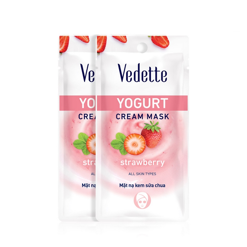 Mặt nạ sữa chua dâu Vedette Yogurt Mask Strawberry 10ml