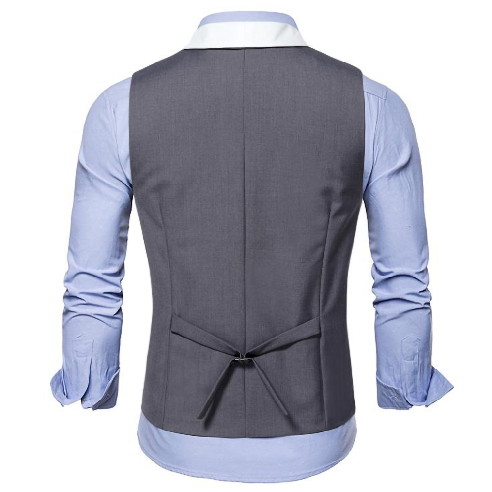 Áo vest nam Áo gile nam chất liệu Polyester độc đáo thiết kế đặc săc thanh lịch 2 hàng cúc trẻ trung năng động H66