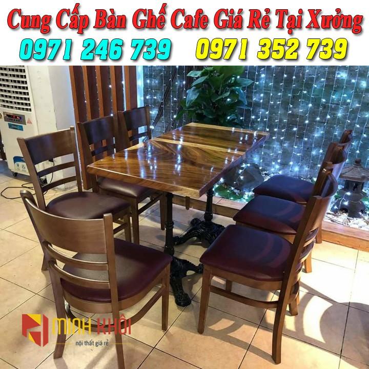 Bộ bàn ghế gỗ cafe cao cấp