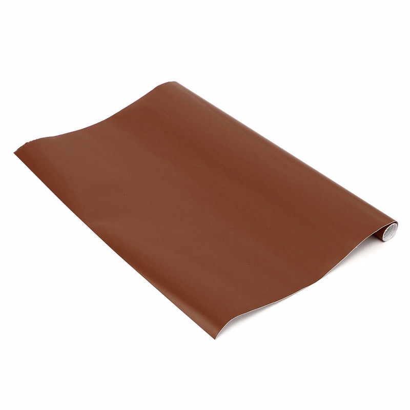 150x50CM Car Interior Sticker Leather Texture DIY Dashboard Trim Sheet - Brown Color