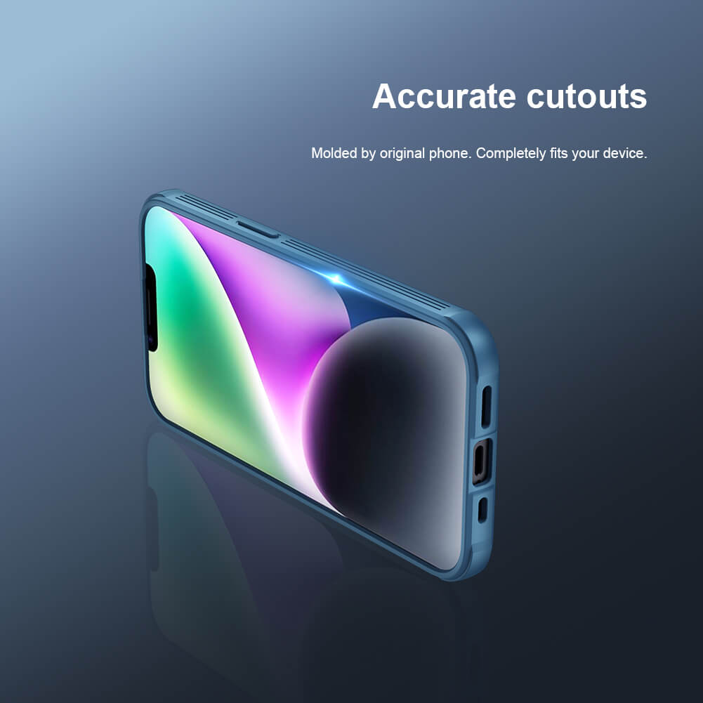 Ốp lưng chống sốc cho iPhone 14 Plus bảo vệ Camera hiệu Nillkin Camshield Pro chống sốc cực tốt, chất liệu cao cấp, có khung & nắp đậy bảo vệ Camera - hàng nhập khẩu