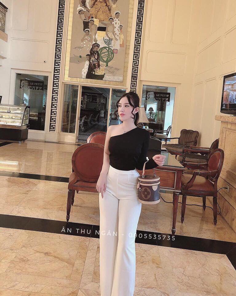 Quần ống rộng nữ,quần culottes nữ lưng cao khóa sườn vải tuyết mưa nhiều màu