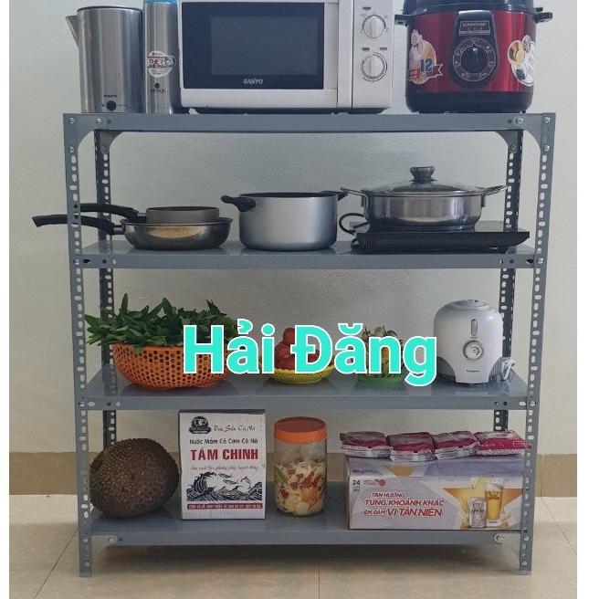 KỆ SẮT V LỖ 4 TẦNG RỘNG .KỆ SẮT ĐA NĂNG DỄ DÀNG LẮP GHÉP