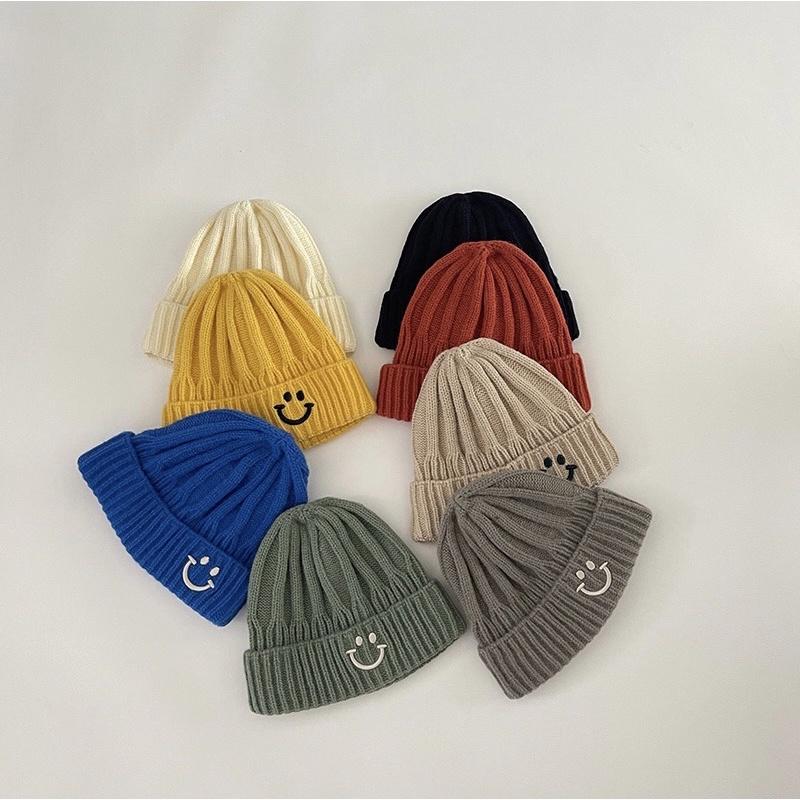 Mũ Len Mặt Cười Cho Bé 06