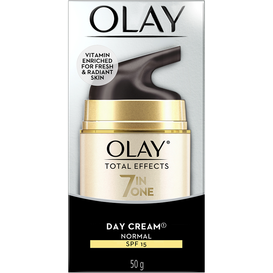 Kem Dưỡng Da Olay Total Effects Normal SPF15 (50g) (Tặng thanh massage đẩy tinh chất từ tính)