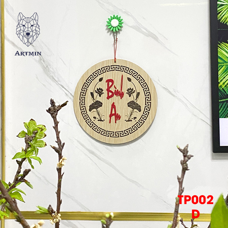 Chữ Bình An Thư Pháp - Bảng Gỗ Decor - Trang Trí Nhà Cửa - Tết