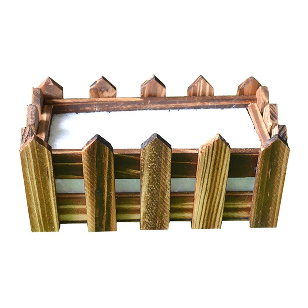 Vintage Wooden Flower Fence Storage for Home Garden Wedding Decor 10*10*7cm