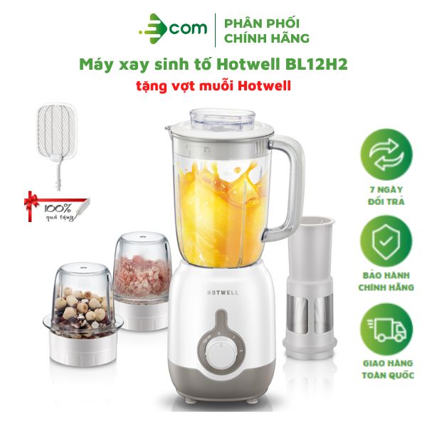 Máy xay sinh tố Hotwell BL12H2 - Hàng chính hãng - tặng vợt muỗi