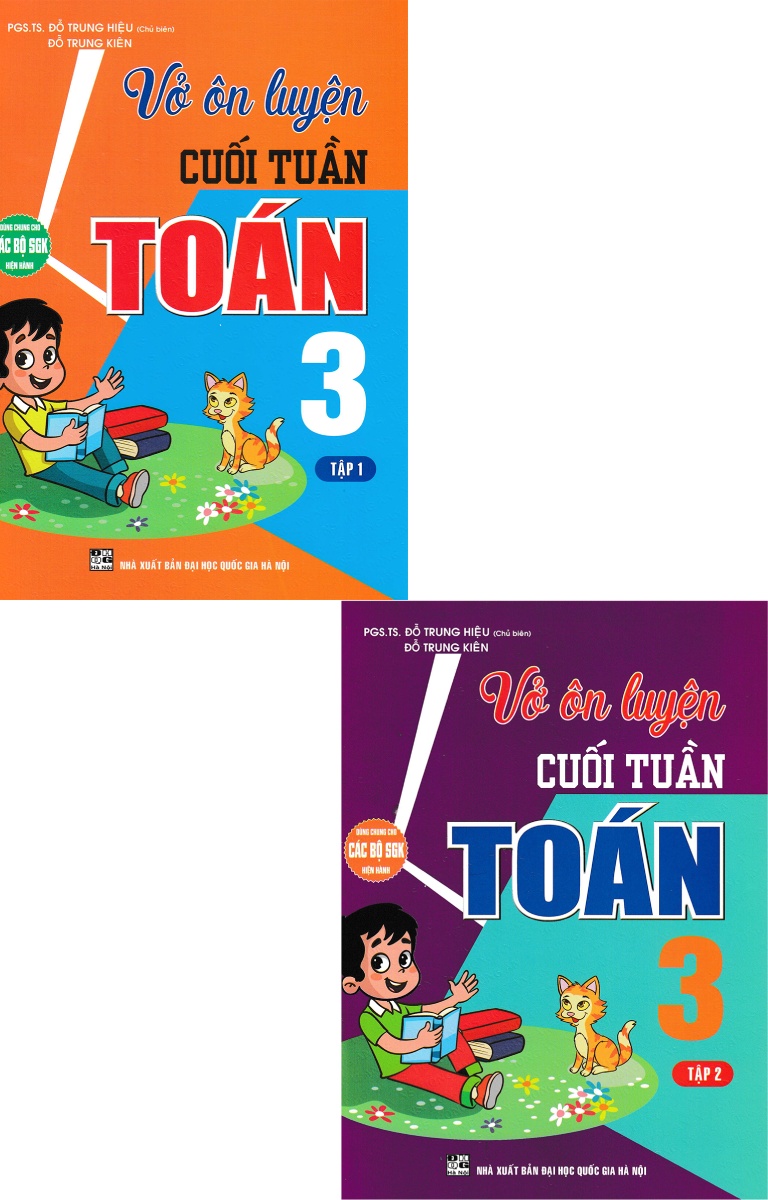 Combo Vở Ôn Luyện Cuối Tuần Toán 3 Tập 1 + 2   _HA