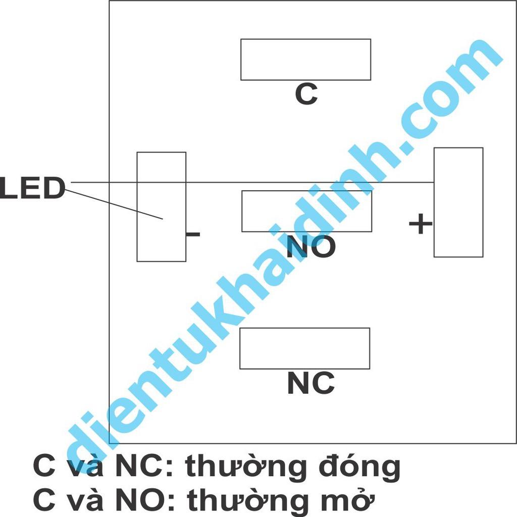 Nút nhấn inox chống nước, dạng tròn khoét lỗ 16mm, ON/OFF, nhấn giữ GQ16 đầu phẳng led POWER có 5 màu kde5891