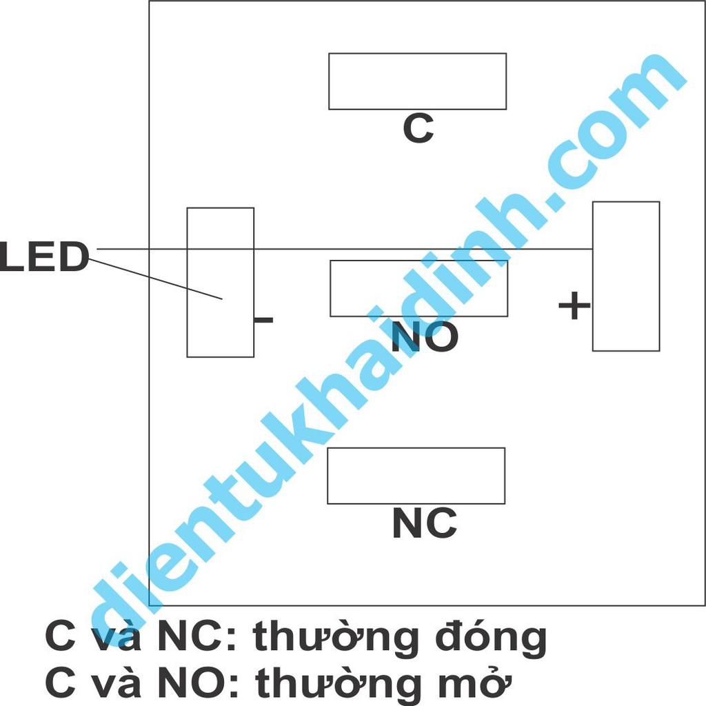 nút nhấn inox chống nước, dạng tròn khoét lỗ 16mm, nút nhấn đề, nhấn nhả GQ16 đầu phẳng led vòng tròn 12-24V kde4670