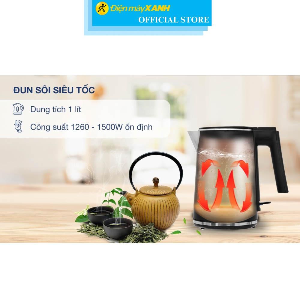 Bình đun siêu tốc Sharp 1 lít EKJ-10DVPS-BK - Hàng Chính Hãng