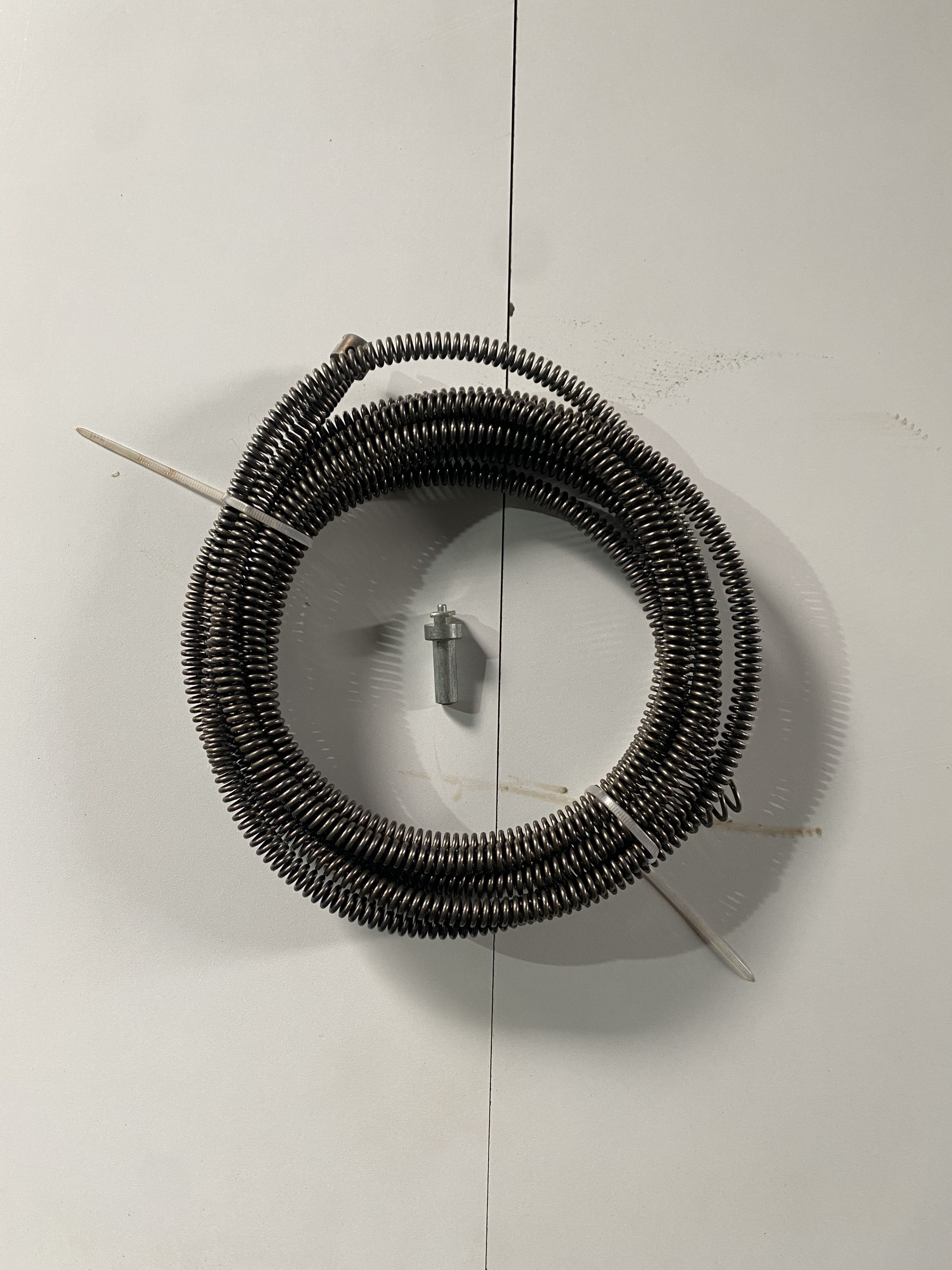 Dây thông tắc cống Ф10, dây thông nghẹt cống dùng cho máy khoan dài 5m dây lò xo + 1 đầu kết nối máy khoan