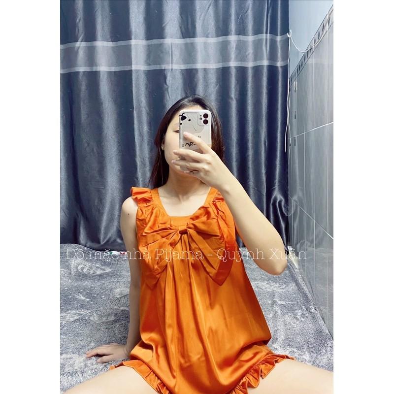 Đồ Ngủ Dây Bèo Nơ Chất Vãi Lụa Latin
