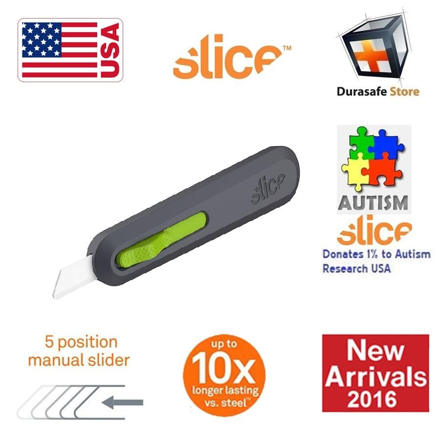 Dao sứ an toàn Slice 10554 Ceramic Blade Auto-Retract Utility Knife, tư động thu vào