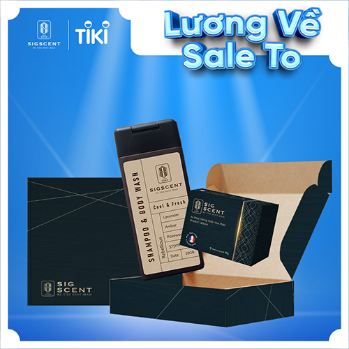 [SIGSCENT GIFTSET]Xà bông hương nước hoa Pháp Woody Urban &amp; Sữa tắm dầu gội cho nam Rebellious 2in1 thương hiệu SIGSCENT