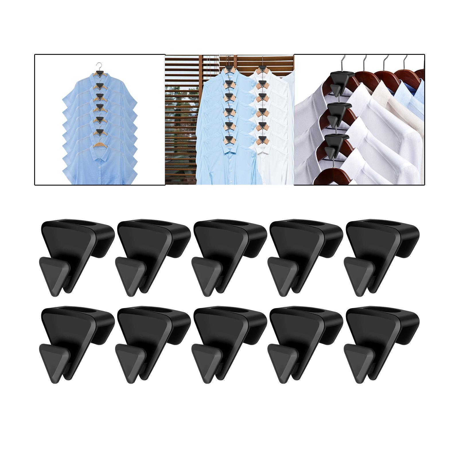 10 Pieces Heavy Duty Clothes Hanger Connector Hooks for Coats Belts Scarves