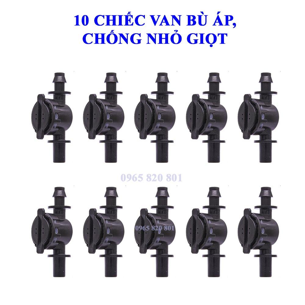 10 Chiếc Van bù áp, chống rỉ 1 đầu gài 1 đầu gắn béc