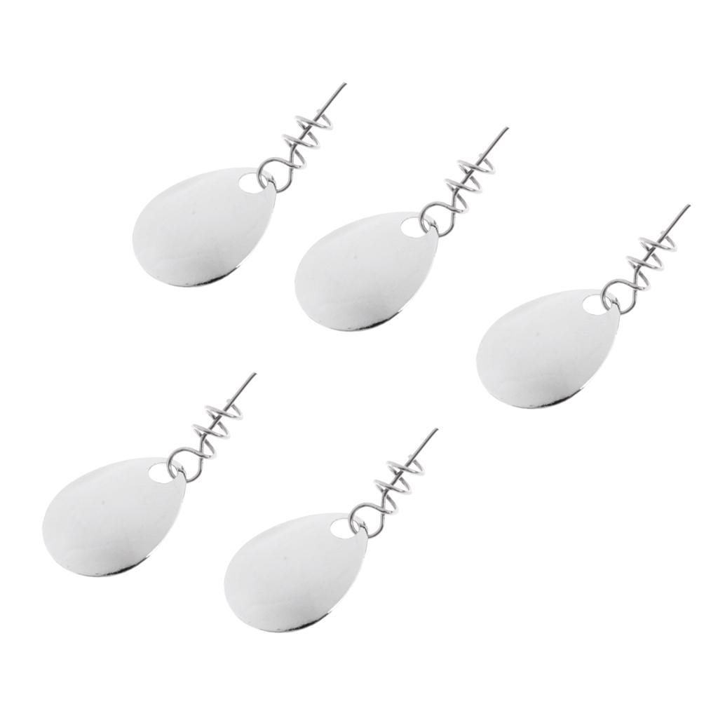 Fishing Spoon Lures with Centering Pin Spring Twist Lock