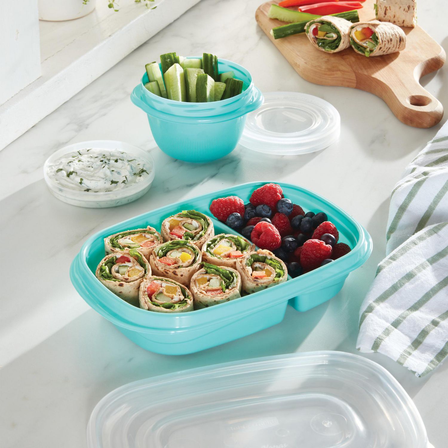 Bộ hộp đựng cơm Take along nhựa nguyên sinh Rubbermaid USA