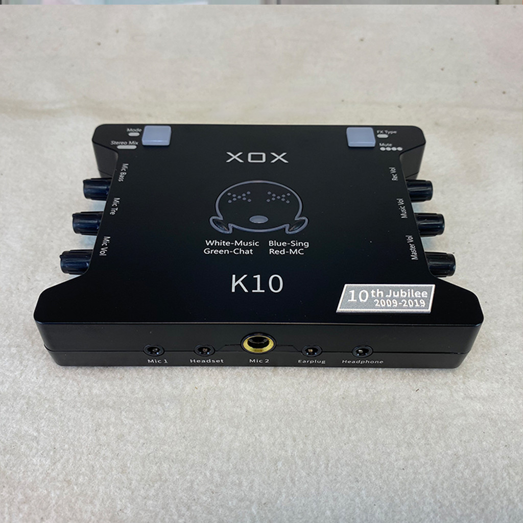 Soundcard XOX K10 10th Jubilee phiên bản tiếng Anh 2021 chuyên hát Thu âm, Livestream Bigo, Facebook