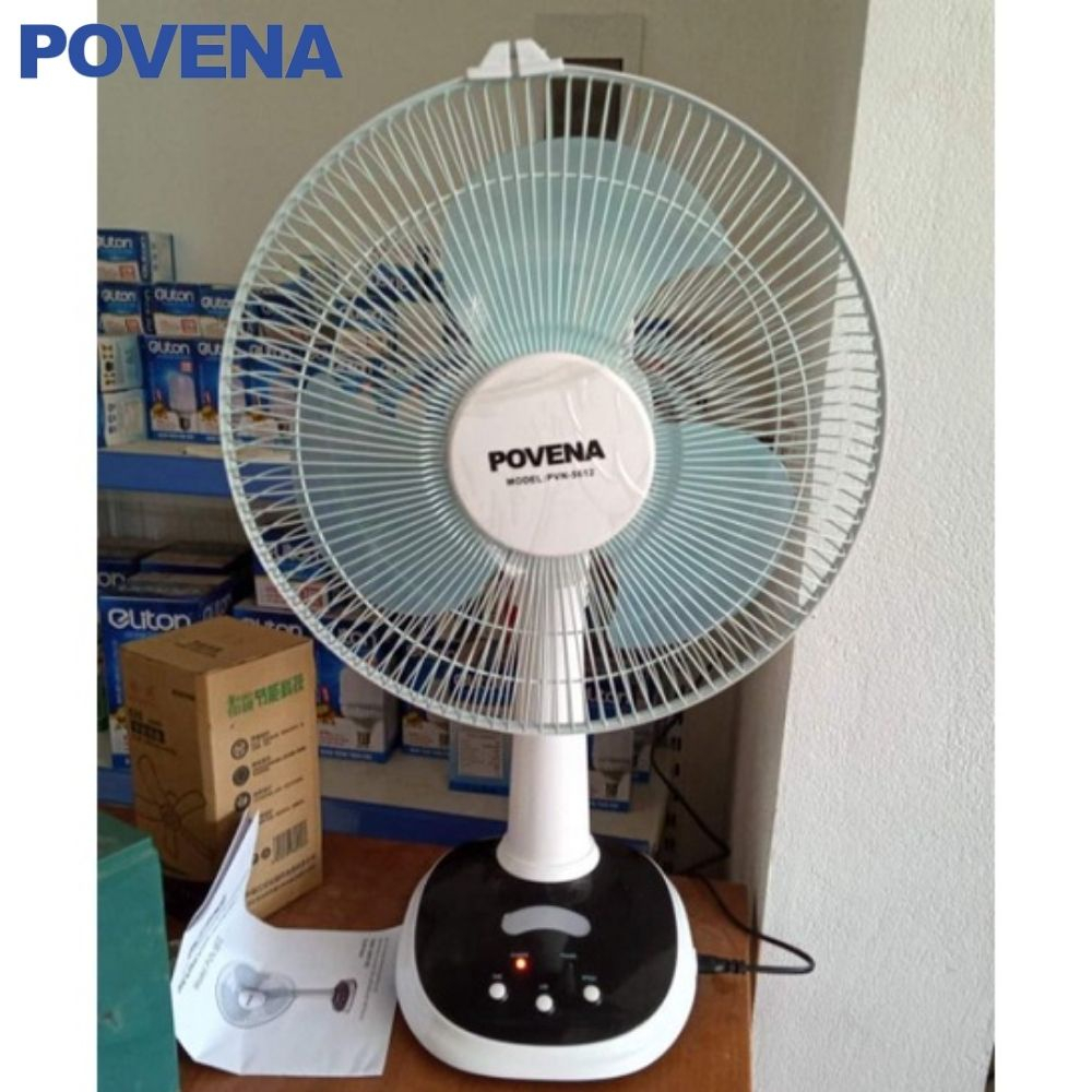 Quạt sạc điện Povena PVN-5612 - Hàng chính hãng