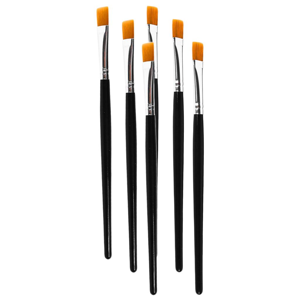 Paint Brushes Set, 2Pcs Flat Pointed Tip Paintbrushes Nylon Hair Artist Acrylic Paint Brushes for Acrylic Oil Watercolor, Face Nail Art, Painting