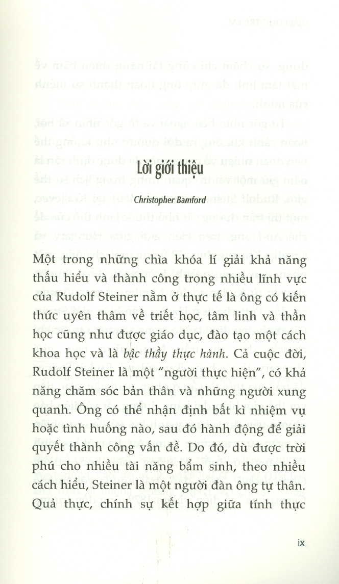 Giáo Dục Trẻ Em - Những Bài Giảng Đầu Tiên Về Giáo Dục - Rudolf Steiner; Nguyễn Hồng dịch (Sách tham khảo, Tái bản lần thứ nhất)