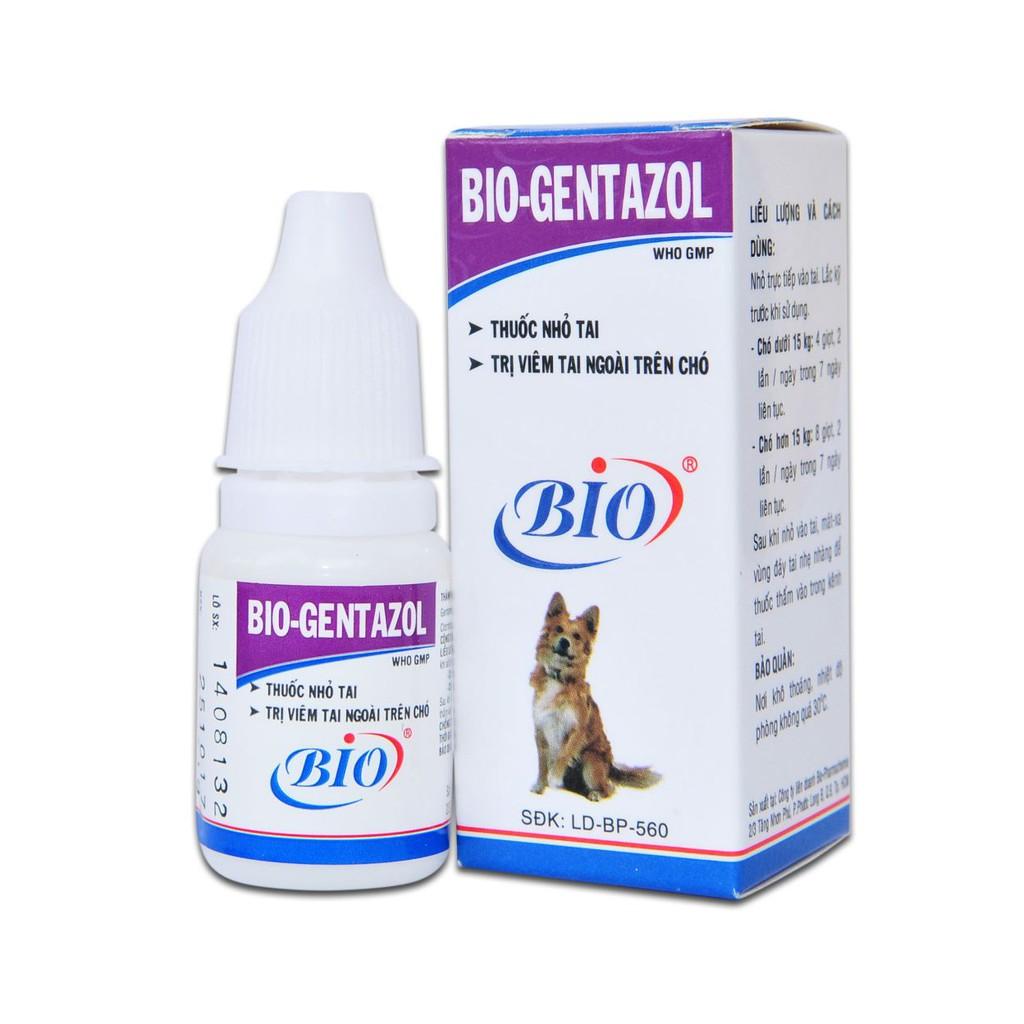 Thuốc nhỏ tai Bio - Gentazol trị viêm tai ngoài cho chó 10ml