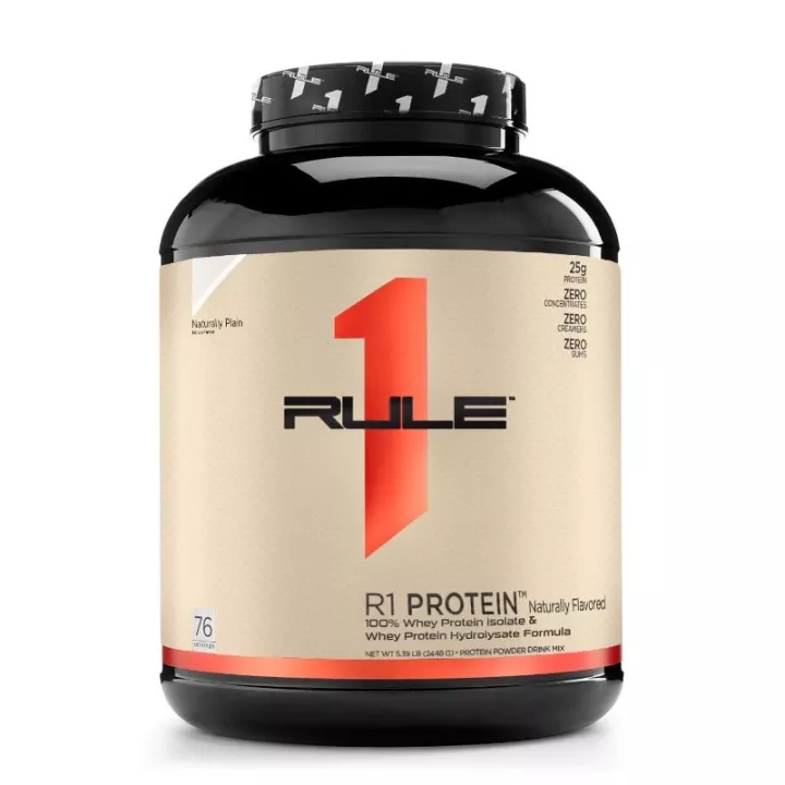 Sữa tăng cơ hương vị tự nhiên Rule 1 Protein 100% Whey Protein Isolate/ Hydrolysate Naturally Flavored 4.3lb (60-64 servings)