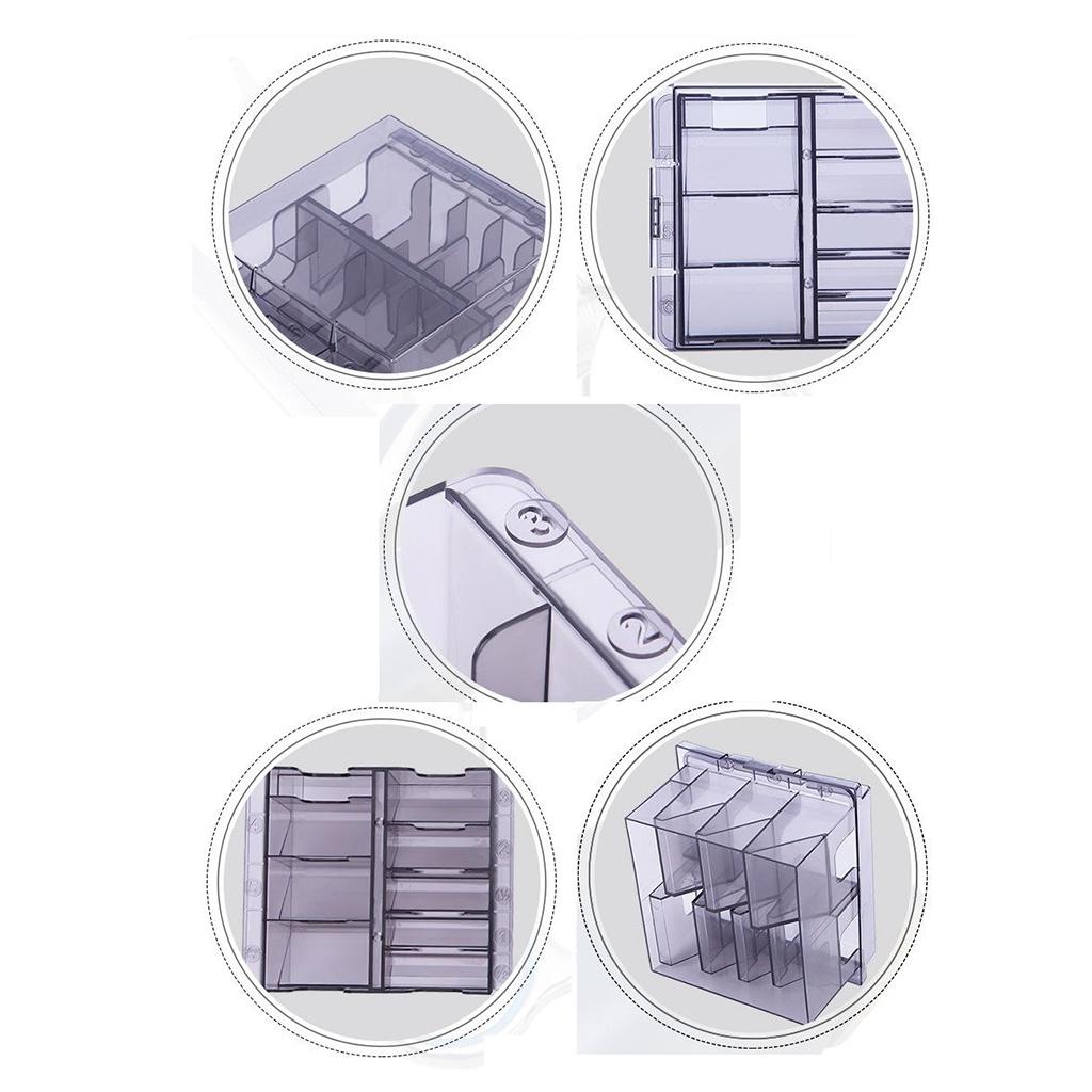Transparent Hair Clipper Storage Box,Organizer Base Case, Electric Fader Caliper Comb Storage Hairdresser Tool