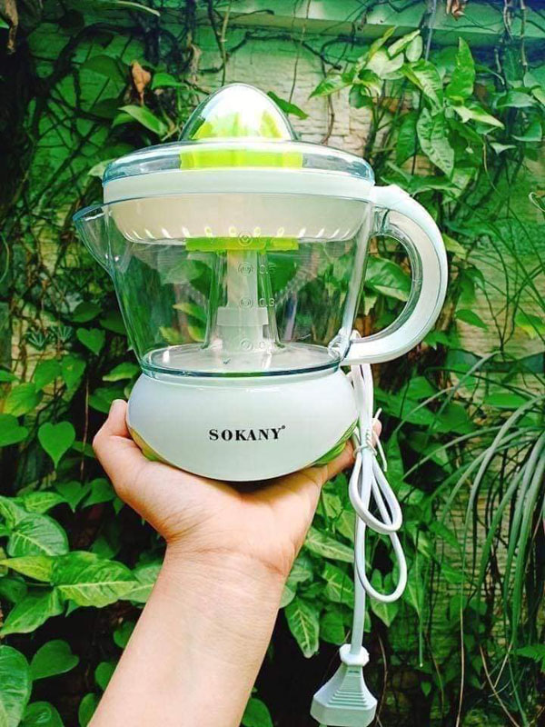 Máy ép, máy vắt cam, máy ép cam bằng điện dung tích 700ml, công suất mạnh mẽ 45W màu xanh