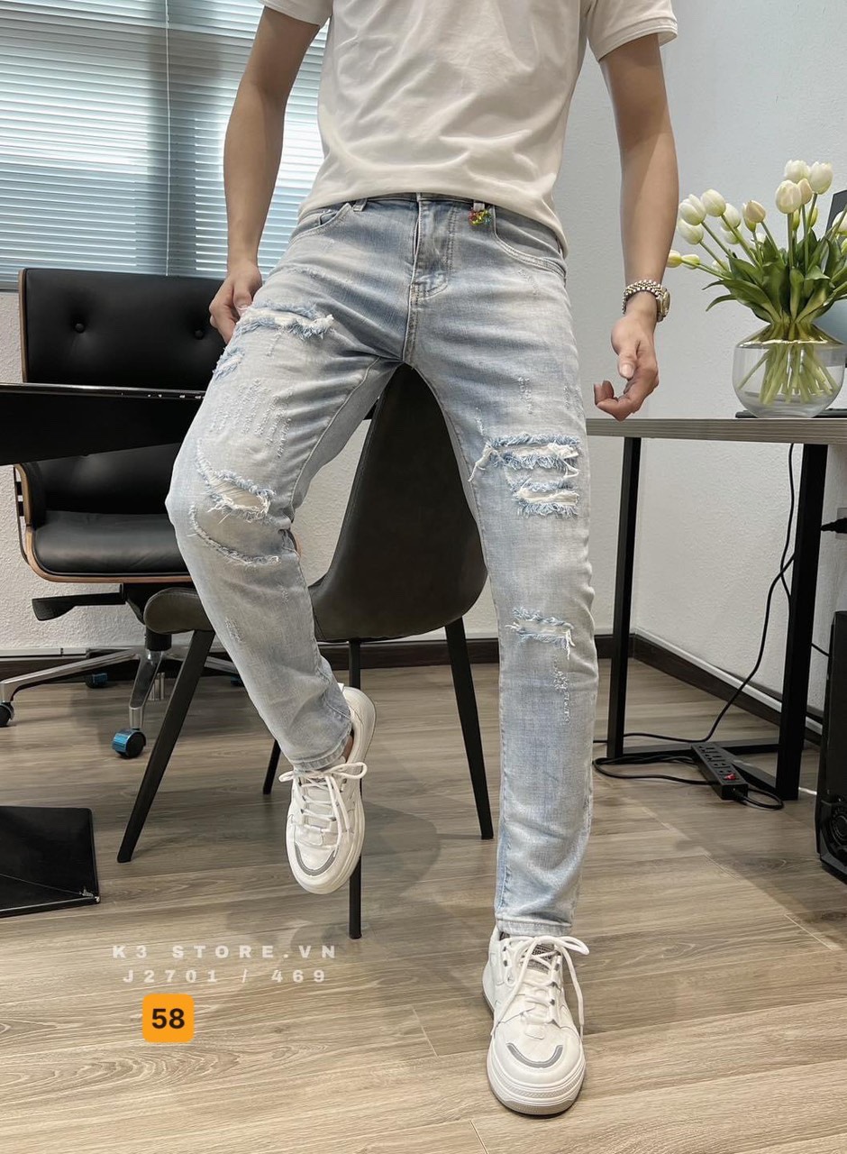 Quần Jean Nam - Quần Bò Nam Co Dãn Ôm Form Tôn Dáng Chuẩn, Quần Jean Thời Trang Cao Cấp Nam Muradfashion MS58